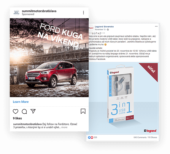 Príspevky na sociálnych sieťach